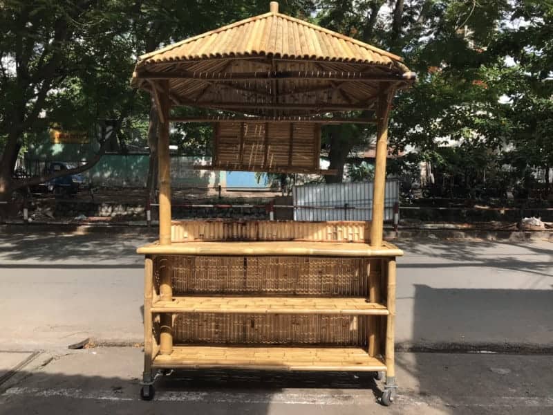 Quầy Bar Tre Trúc Mái Bát Giác - QBT009